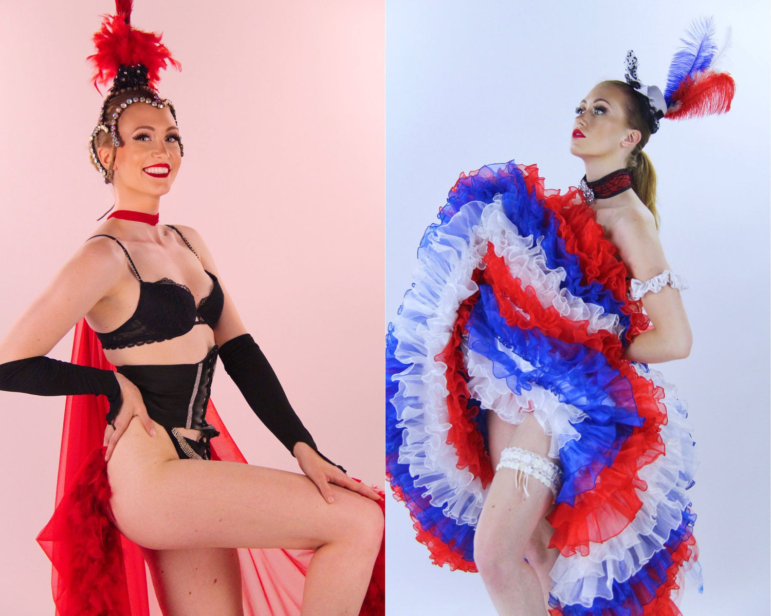 Une de nos danseuses cabaret de l'agence NA Events en costume. 